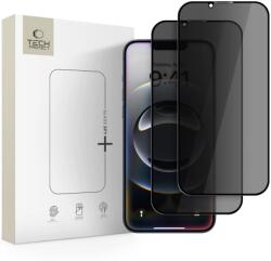 Tech-Protect Glass Spy 2x üvegfólia iPhone 13 / 13 Pro / 14 / 16e, fekete