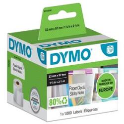 DYMO Etikett, LW nyomtatóhoz, eltávolítható, 32x57 mm, 1000 db etikett, DYMO (S0722540) - tabexpress