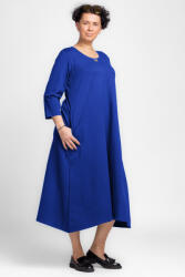 Pierino Rochie lunga A-line albastru electric, din tricot de bumbac Talie unica