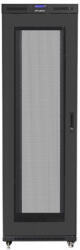 Lanberg FF01-8242-23BL 19" 42U SZÉL: 800mm MÉLY: 1200mm MAG: 2127mm lapraszerelt LCD hálós fémajtós fekete rack szekrény - 3bnetwork