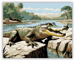  Nílusi Krokodil a Folyóparton - számfestő készlet