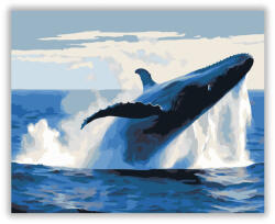  Bálna Felszökkenése a Hullámok Között - számfestő készlet