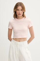 Tommy Jeans pamut póló női, rózsaszín, DW0DW20329 - rózsaszín XS