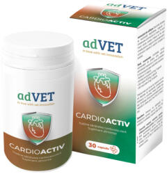  ADVET ADVET CardioActiv, supliment sistem cardio-vascular câini, capsule ADVET CardioActiv, XS-XL, supliment sistem cardio-vascular câini și pisici, flacon, 30 capsule