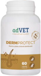  ADVET ADVET DermProtect Twist Off, supliment piele & blană câini, capsule ADVET DermProtect Twist Off, XS-XL, supliment piele & blană câini și pisici, flacon, 60 capsule