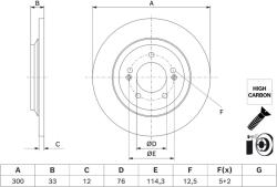 Bosch Disc frana BOSCH 0 986 479 J97 (0 986 479 J97) - automobilus