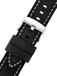 Morellato Curea din piele Morellato Carra 6023E22.019 M, negru, material reciclat 24 mm