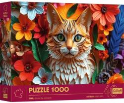 Trefl - Puzzle 3D efekt Paper Art Cat - 1 000 piese