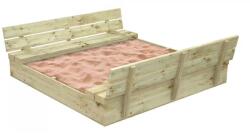 Ginger Home Дървен детски пясъчник с пейки и сгъваем капак - Ginger Home (C1113)