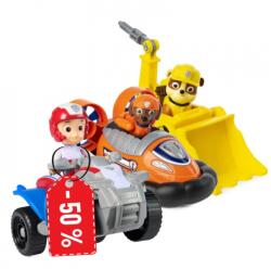 Starpak ACȚIUNE: Patrula căţeluşilor vehicule de bază Rubble și Zuma + Ryder la jumătate de preț (AS_6069057_6069048_6071212) Figurina