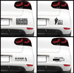 4 Decor Sticker auto - Texte haioase (pachet)