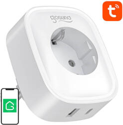 Gosund SP6 WiFi/Bluetooth okos konnektor, 16A, USB-C, 20W, Tuya (SP6) - blacktip