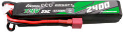 Gens ace 25C 2400mAh 2S2P 7.4V Saddle Airsoft Gun Lipo akkumulátor Mini Deans (T) Plug csatlakozóval (GEA24002S25D2)