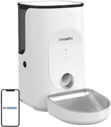 Dogness F16 WiFi 5G 4L-es intelligens ételadagoló rozsdamentes acél tartállyal (fehér) (F16 Stainless)