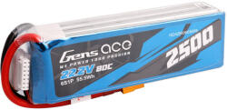 Gens ace 2500mAh 22.2V 80C 6S1P Lipo akkumulátor XT60 csatlakozóval (GEA25006S80X6)