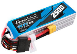 Gens ace G-Tech 2500mAh 22.2V 80C 6S1P Lipo akkumulátor XT60 csatlakozóval (GEA256S80X6GT)