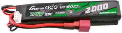 Gens ace 25C 2000mAh 2S2P 7.4V Saddle Airsoft Gun Lipo akkumulátor Mini Deans(T) Plug csatlakozóval (GEA20002S25D2)