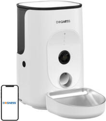 Dogness F15 WiFi 4L-es intelligens ételadagoló kamerával, rozsdamentes acél tartállyal (fehér) (F15 Stainless)
