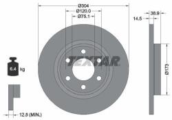 TEXTAR Disc frana TEXTAR PRO 92352703 (92352703)