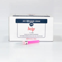 ROVAL MED Ac steril dublu pentru recoltare in vid Help 18G - cutie 100 buc (RVL56)