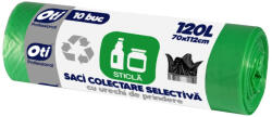  Sac colectare selectiva sticla 120L, verde 10 buc/rola (021327D)