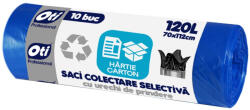  Sac colectare selectiva hartie/carton 120L, albastru 10 buc/rola (021328D)
