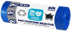 OTI Sac colectare selectiva cu urechi de prindere Albastru 60L, 20 buc/rola (021490D)
