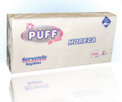 HORECA PUFF DE LUXE HORECA SERVETELE ALBE 2STR 120 buc (5944516004167)