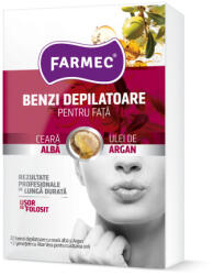 FARMEC Benzi depilatoare pentru faţă cu ceară albă și argan (8310)