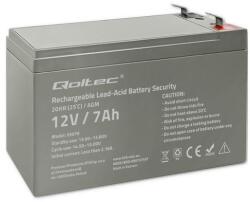 Qoltec AGM akkumulátor | 12V | 7Ah | Karbantartásmentes | Hatékony | Hosszú élettartam | UPS-hez, biztonsági rendszerekhez (53076)