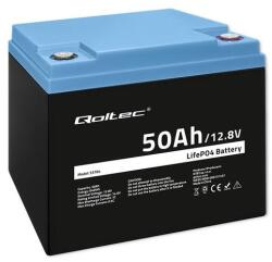 Qoltec LiFePO4 lítium-vas-foszfát akkumulátor | 12, 8V | 50Ah | 640Wh | BMS (53704)