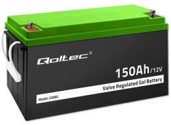 Qoltec Zselés Akkumulátor | 12V | 150Ah | 41.8kg | Karbantartásmentes | Professzionális | Hosszú Élettartam | Napelem, Szünetmentes Tápegység, Lakóautó, Hajó (53082)