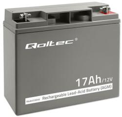 Qoltec AGM akkumulátor | 12V | 17Ah | Karbantartásmentes | Hatékony | Hosszú élettartam | UPS-hez, robogóhoz (53046)