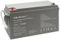 Qoltec AGM akkumulátor | 12V | 150Ah | 40, 1kg | Karbantartásmentes | Erős | Hosszú élettartam | UPS-hez, lakókocsihoz, hajóhoz, fűtőtesthez (53068)