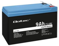 Qoltec LiFePO4 lítium-vas-foszfát akkumulátor | 12.8V | 9Ah | 115.2Wh | BMS (53700)