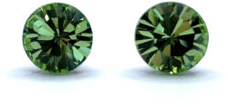 Kristály fülbevaló peridot színű chaton 7 mm (200000)
