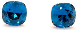 Kristály fülbevaló blue zircone színű párna 8 mm (300004)