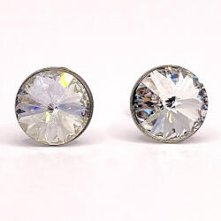 Kristály fülbevaló crystal színű rivoli 8 mm (100114)