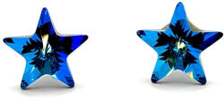  Kristály fülbevaló bermuda blue színű csillag 10 mm (100301)