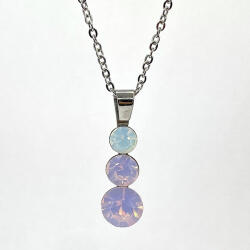  Tripla chaton rose opal színű kristályokkal, nyaklánc (800950)