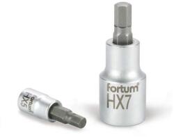 Fortum bitdugófej, imbusz, 1/2", 61CrV5/S2, mattkróm; 10mm (HX10), 55mm FORTUM (4700610)