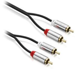 Sentivus Cablu audio SENTIVUS stereo 2x RCA - 2x RCA 2m tata-tata SA-AU080-200 (SA-AU080-200)