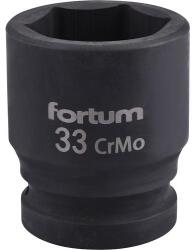 Fortum gépi (impakt) dugófej 3/4", 33mm, L 57 mm, feketített, FORTUM (4703033) (4703033)
