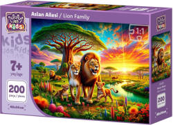 Art Puzzle Детски пъзел Art Puzzle от 200 части - Семейство лъвове (35539) - ozone