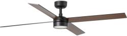 Faro Barcelona Ventilator LED dimabil FARO 34356WT-1TW RUDDER L 18W/230V maro/negru d. 132 cm WT + telecomandă (FA34356WT-1TW)