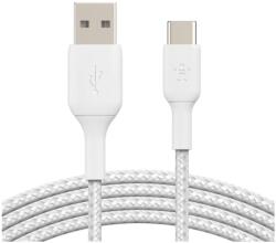 Belkin Cablu Date Belkin Boost Charge USB-A TO USB-C Braided 0.15m Alb (BEL-0209)