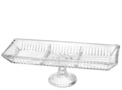 Osena Platou Dreptunghiular Osena Sticla Cu 3 Compartimente Deco Art 40 x 15Cm Transparent (428-K-B-01) Tava