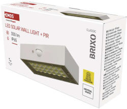 EMOS ZG161S, LED SOLAR lámpatest BRIXO PIR, 350lm IP65 természetes fehér (ZG161S)