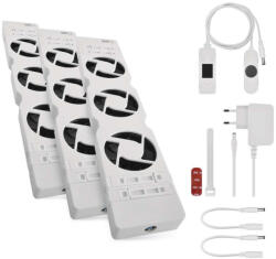 EMOS brand of Legrand EMOS P56PR3, Radiátor fűtéserősítő ventilátor TRIO, fehér (P56PR3)