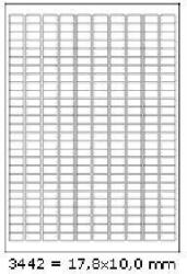 CDRmarket Öntapadó címkék 17, 8 x 10 mm, 270 címek, A4, 100 ív (R0ECO.3442A)